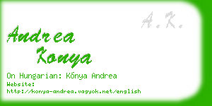andrea konya business card