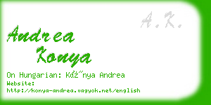 andrea konya business card